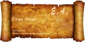 Ékes Ádám névjegykártya