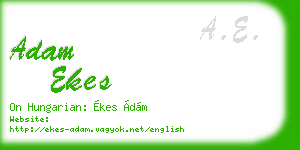 adam ekes business card